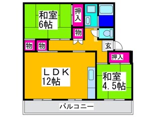 レインボ－マンションの物件間取画像